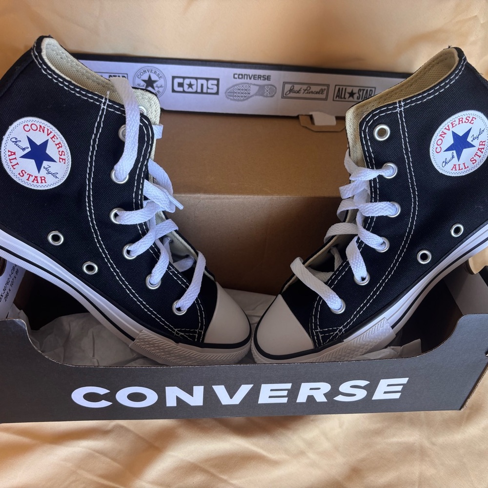 Converse Kids Black and White High-Top Sneakers